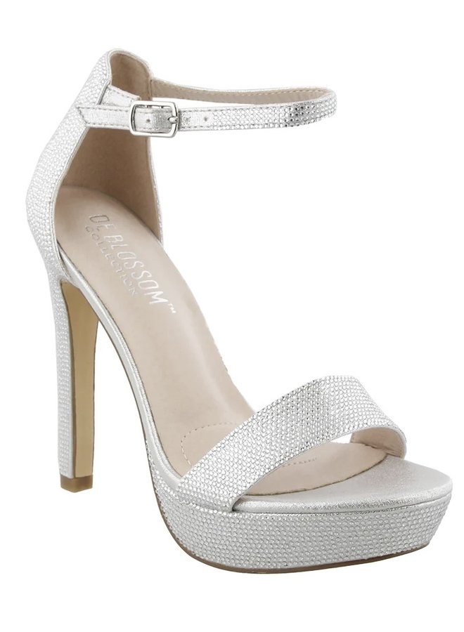 Claire-13 Dressy Heel - Silver