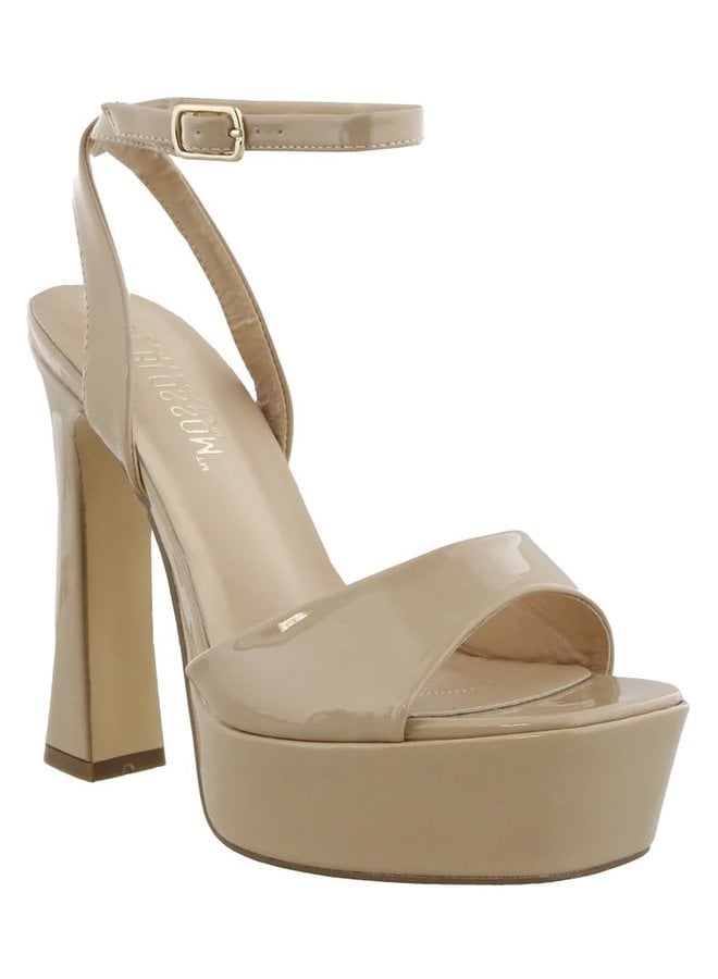 Jackie-10 Dressy Heel - Nude Patent