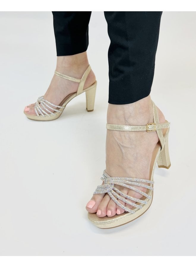 Amara-20 Dressy Heel - Nude Shimmer