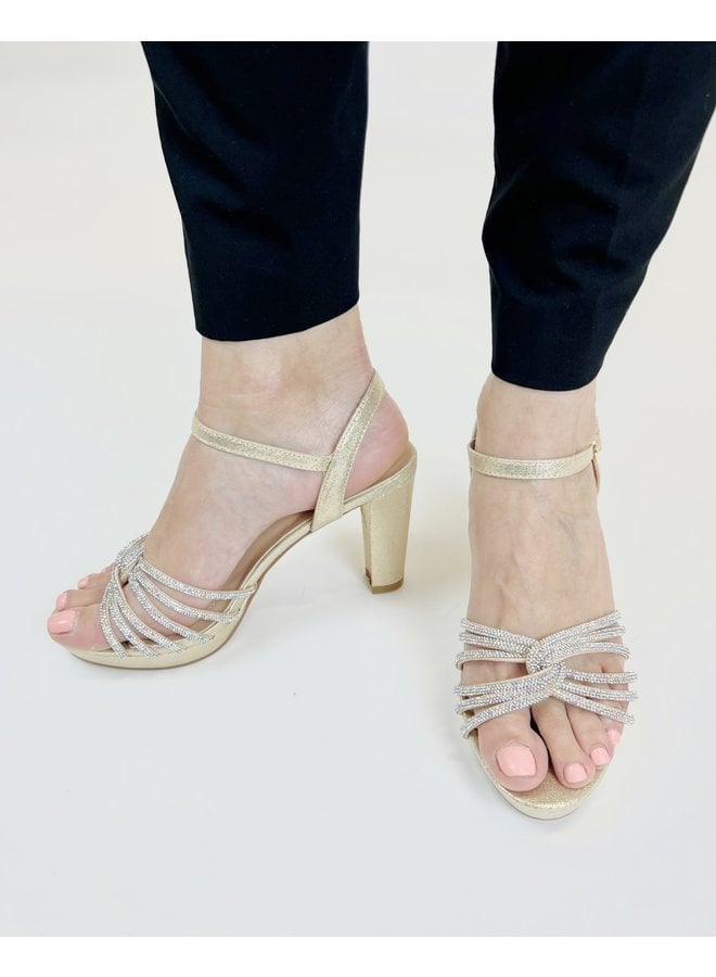 Amara-20 Dressy Heel - Nude Shimmer