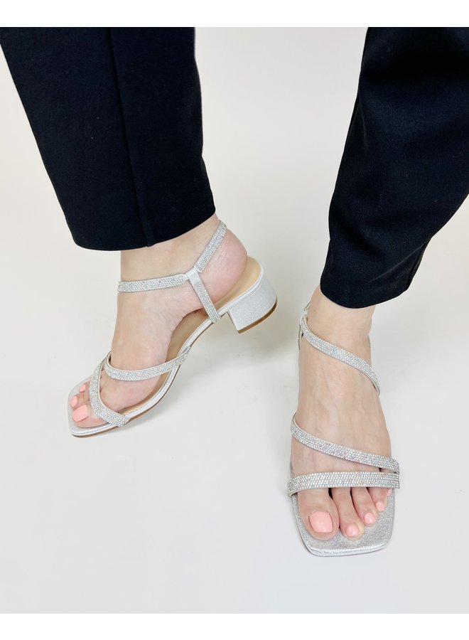 Cynthia-1w Dressy Heel - Silver Shimmer