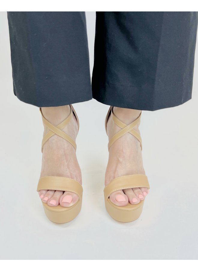 Flora-18 Dressy Heel - Nude Pu