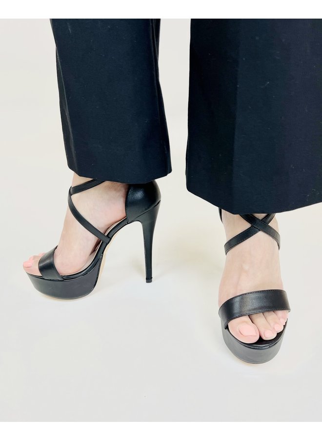 Flora-18 Dressy Heel - Black Pu