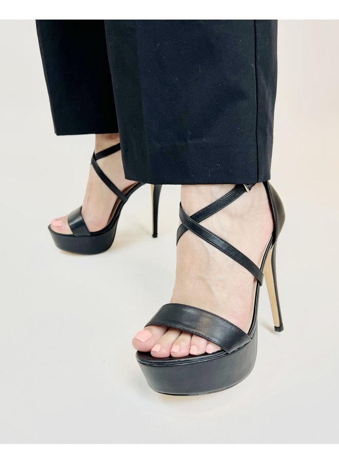 Flora-18 Dressy Heel - Black Pu