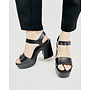 Launch Casual Heels - Black Pu