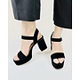 Macey Casual Heels - Black Nubuck