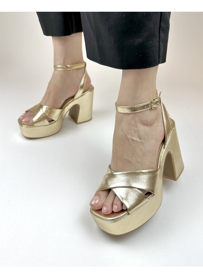 Funkie Casual Heels - Gold Pu