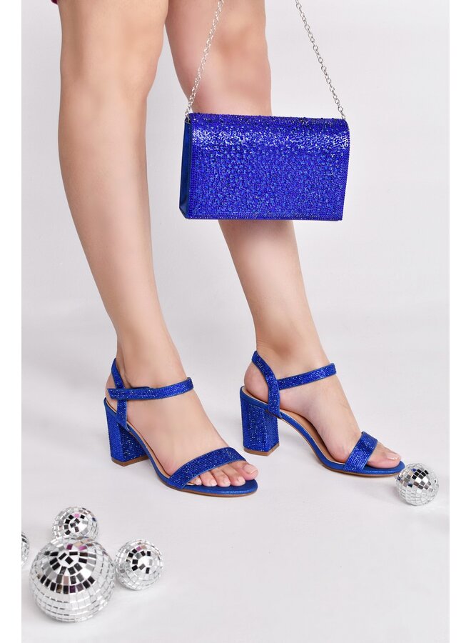 Navy sequin heels sale