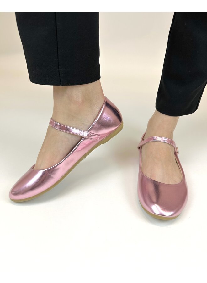 Costa-1 Casual Flat - Pink Metallic