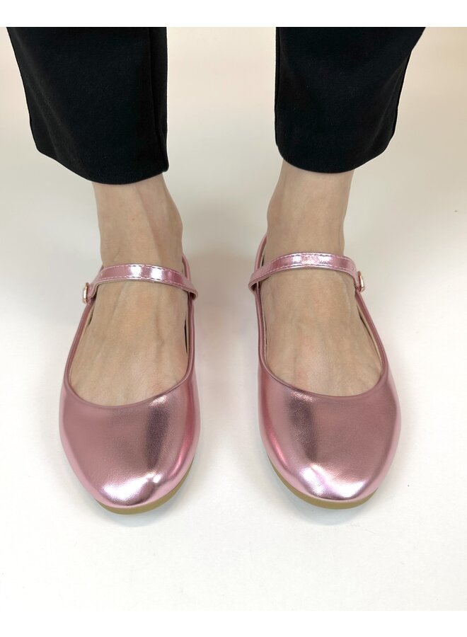 Costa-1 Casual Flat - Pink Metallic