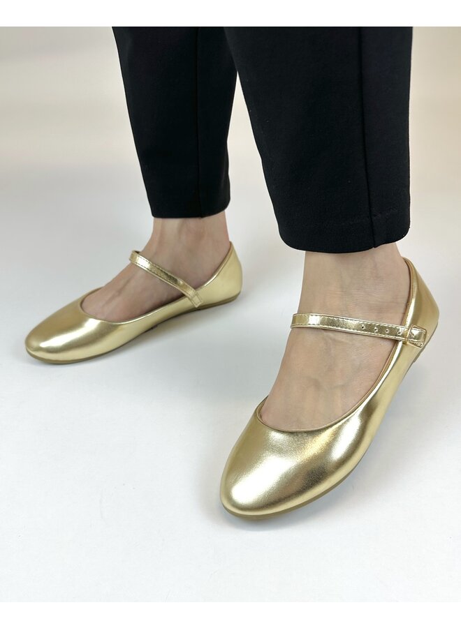 Costa-1 Casual Flat - Gold Metallic