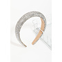 Rhinestone Cushion Headband - Silver