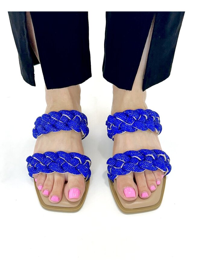 Mana Flat Sandals - Blue