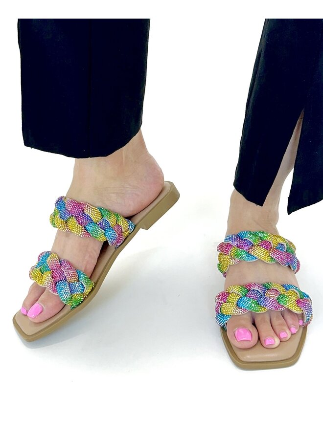 Mana Flat Sandals - Rainbow