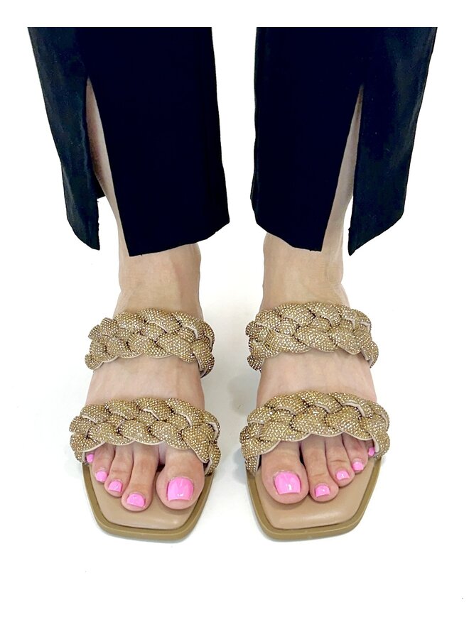 Mana Flat Sandals - Rose Gold
