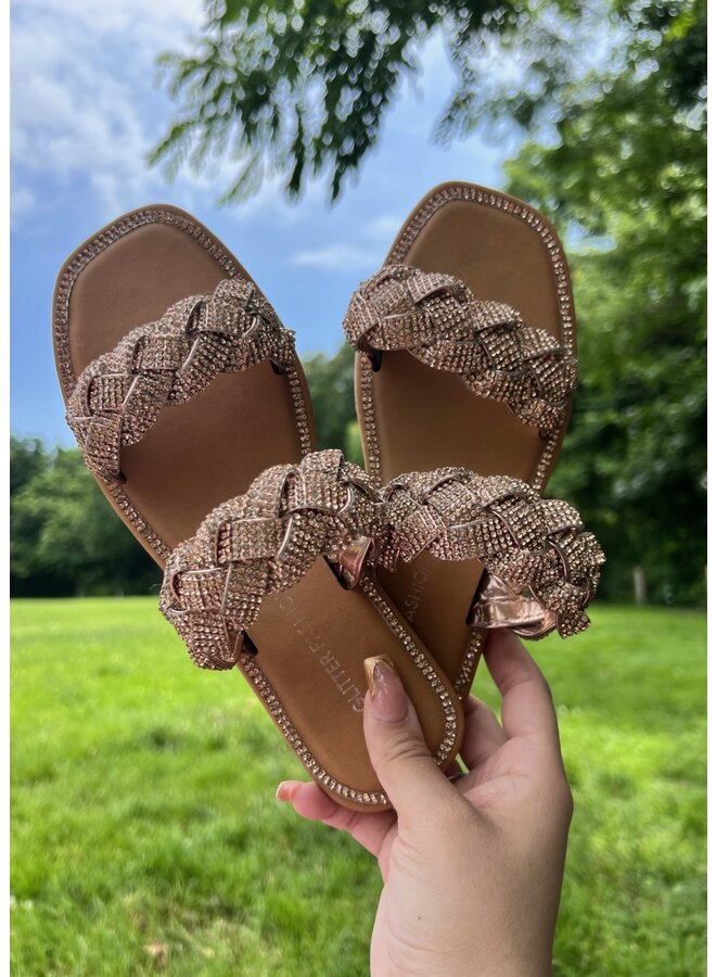 Jasmine Flat Sandal - Champagne