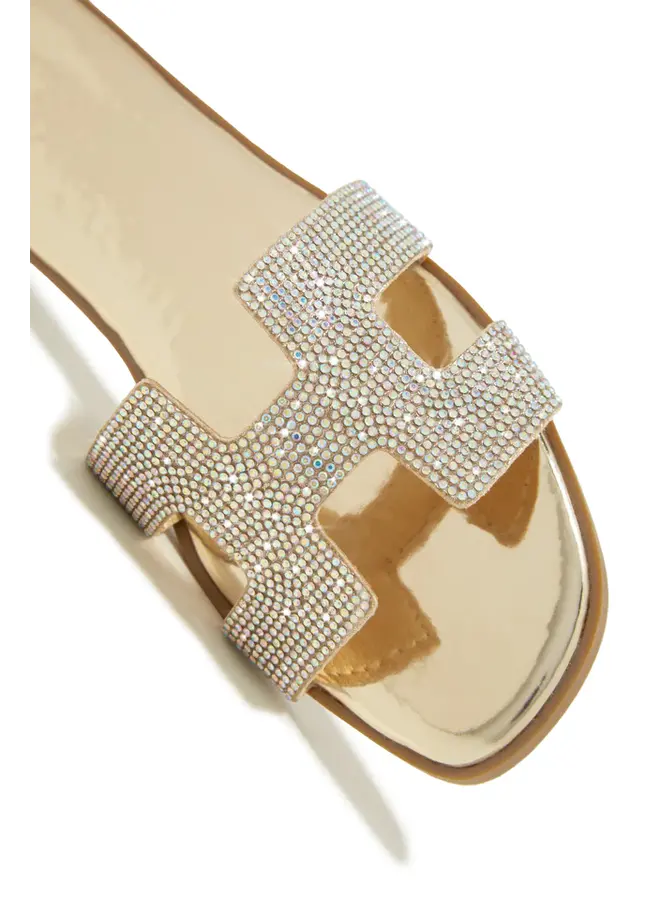Bestia-1B Flat Sandals - Gold