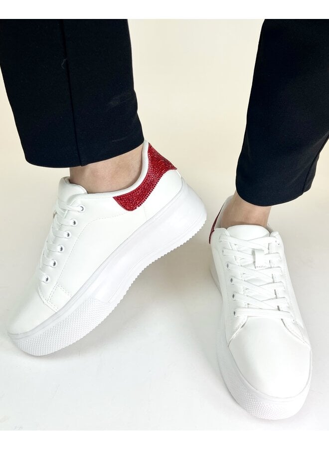 Dia-1a Casual Sneaker - White/Red