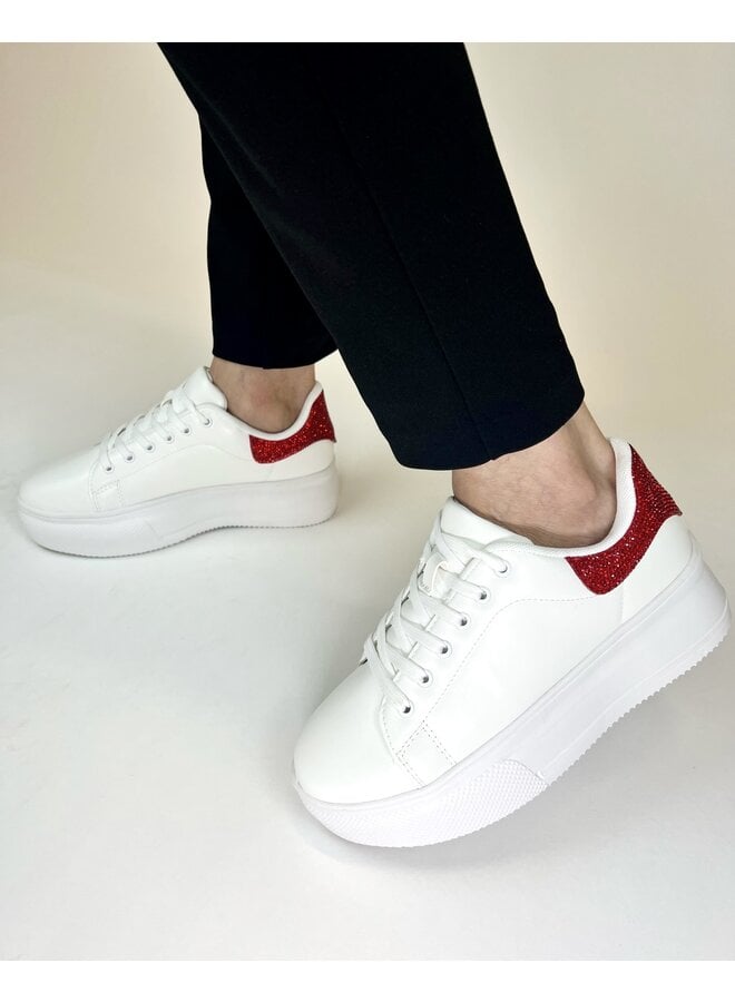 Dia-1a Casual Sneaker - White/Red