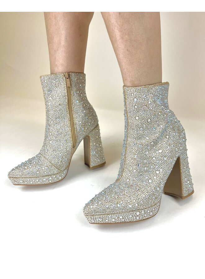Gorgeous-23 Dressy Boots - Champagne