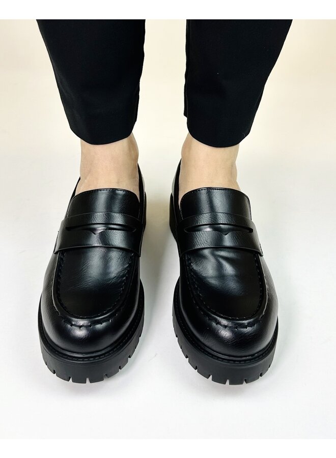 Hender Casual Loafer - Black Pu