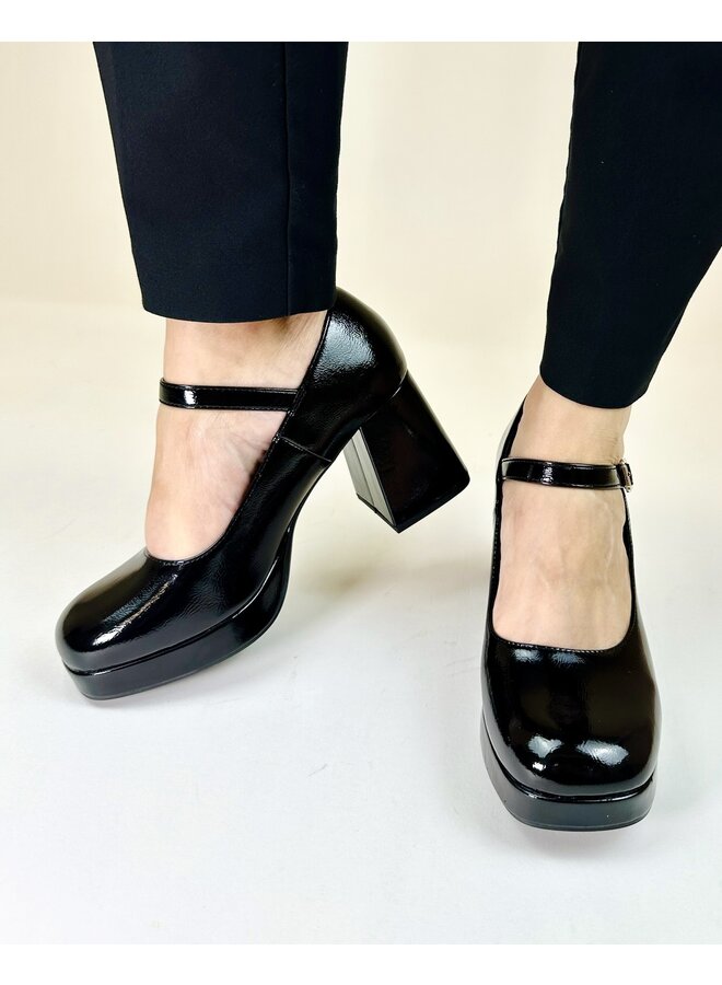 Nosta Casual Heel - Black Patent