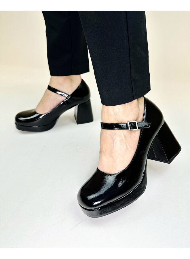 Nosta Casual Heel - Black Patent