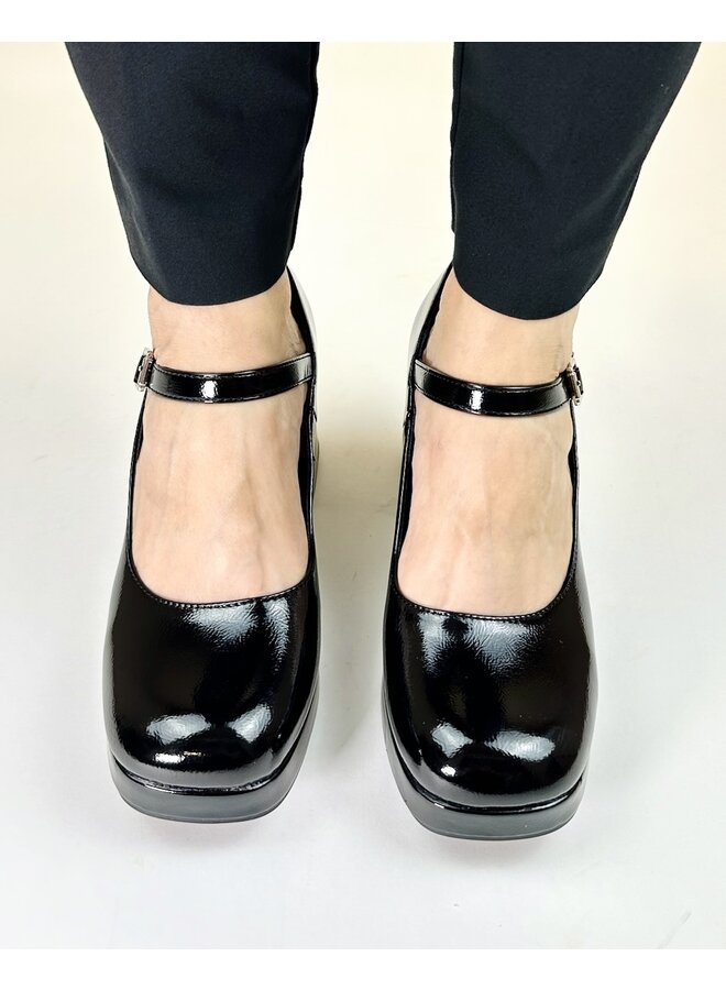 Nosta Casual Heel - Black Patent
