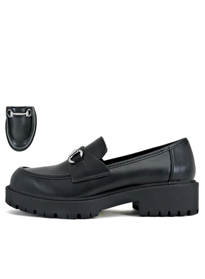 Bedale Casual Loafer - Black Pu