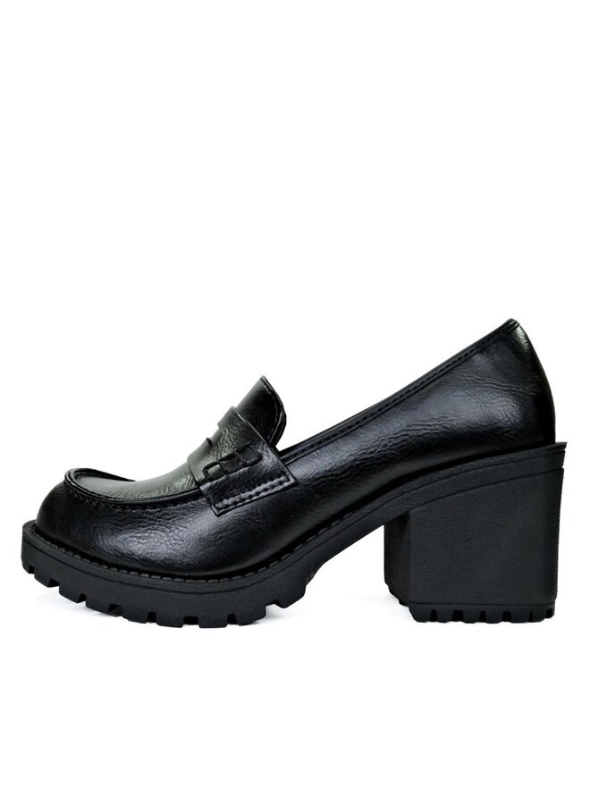 Kinder Casual Loafer - Black Pu
