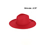 Solid Brim Panama Hat - Burgundy