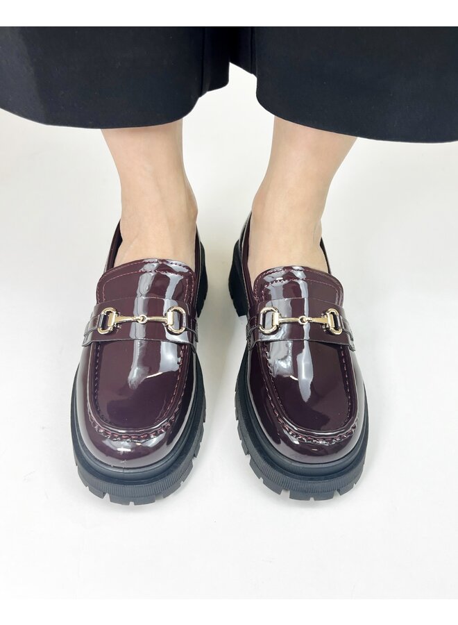 Zola-22 Casual Loafers - Wine Patent