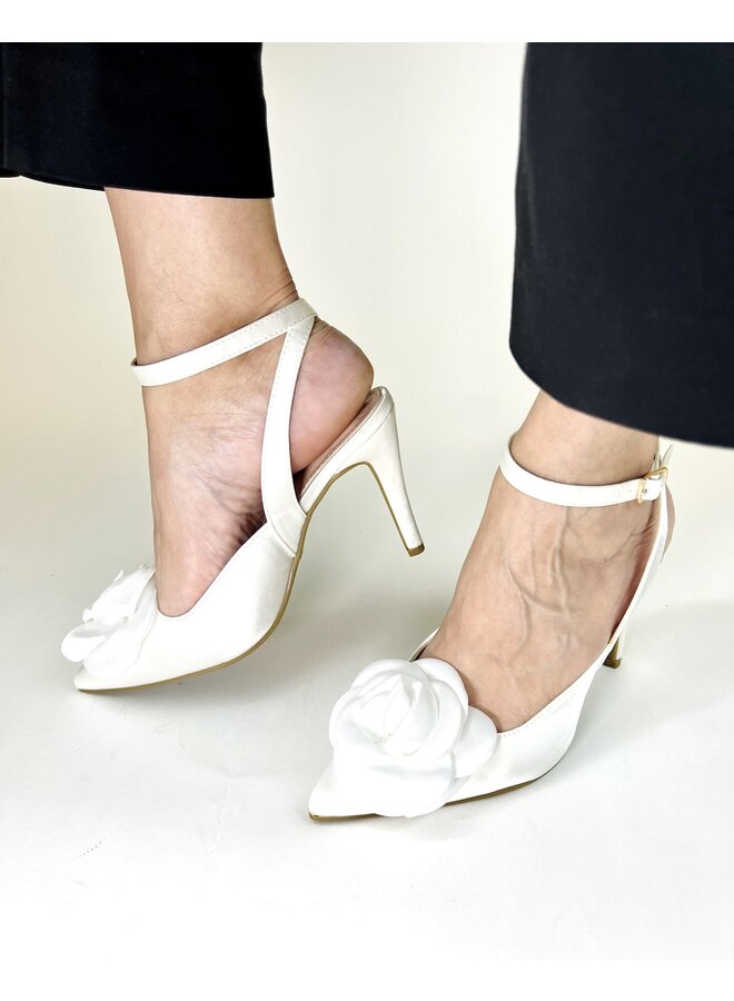 Origin-1 Dressy Heel - White Satin