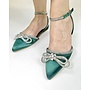 Dash-1 Casual Flats - Emerald Satin