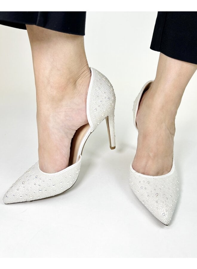 Gianna Dressy Heel - White/Pearl