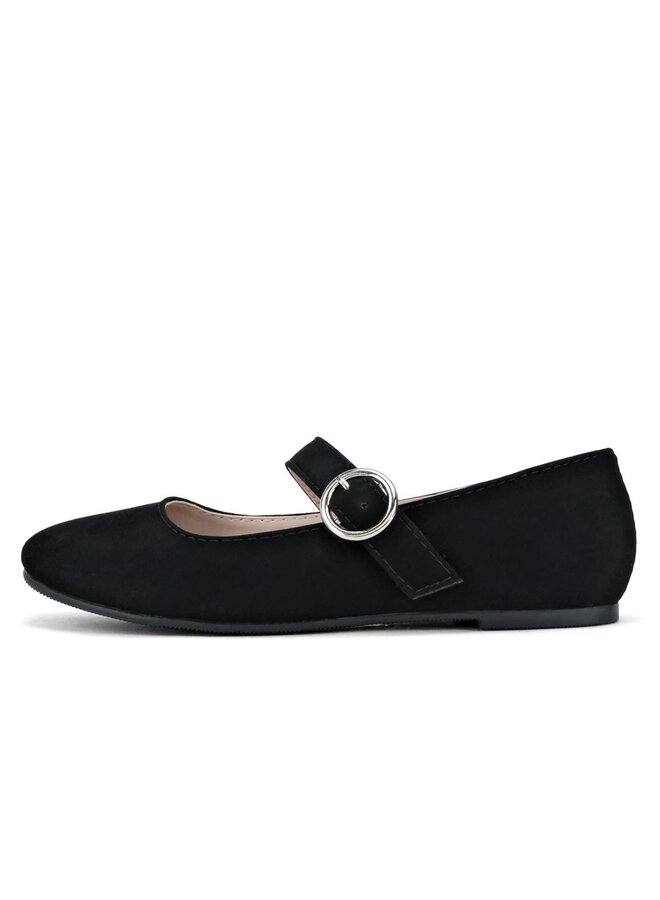 Ceibo-2 Kids Flats - Black Nubuck