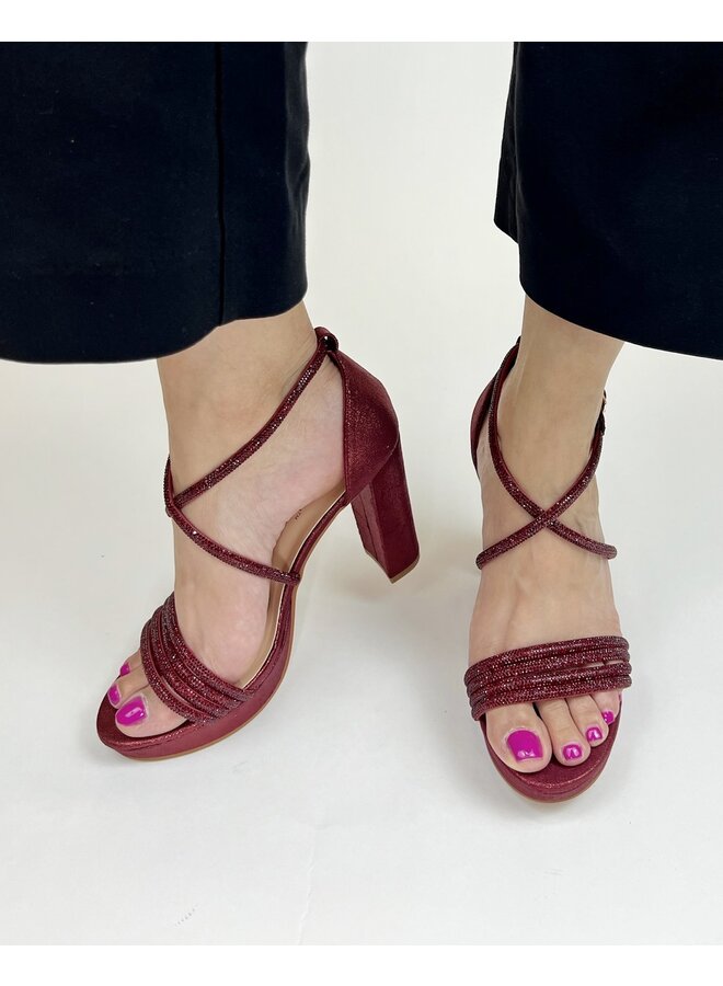 Peace-13 Dressy Heels - Wine Shimmer