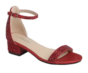 Sunshine 37k Kids Heel Red GLITTER FASHION