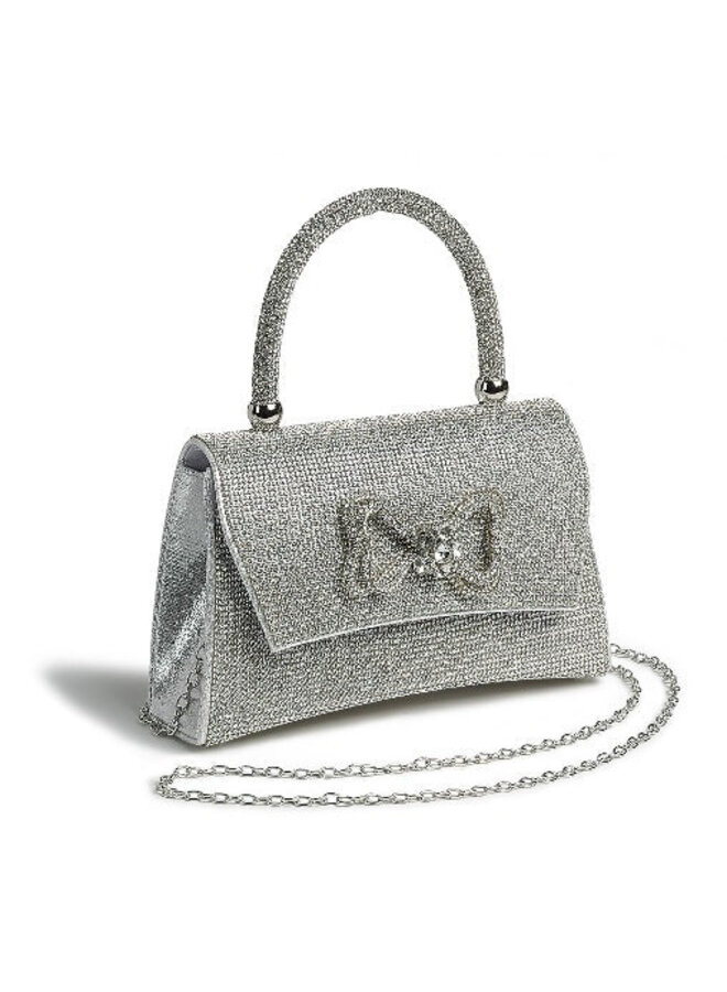 B-888-5 Dressy Handbag - Silver