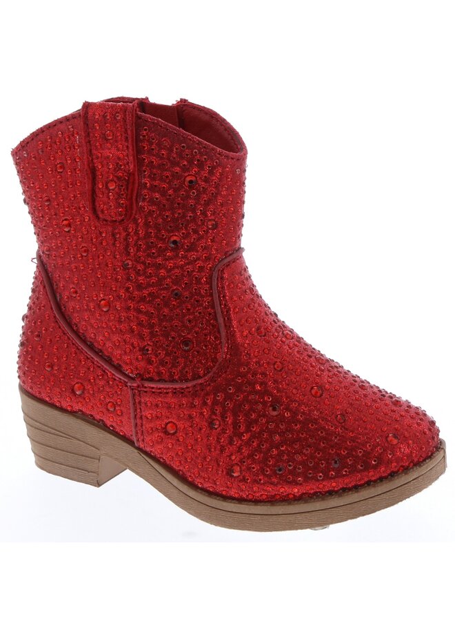 Naples 1A Baby Boots Red Glitter