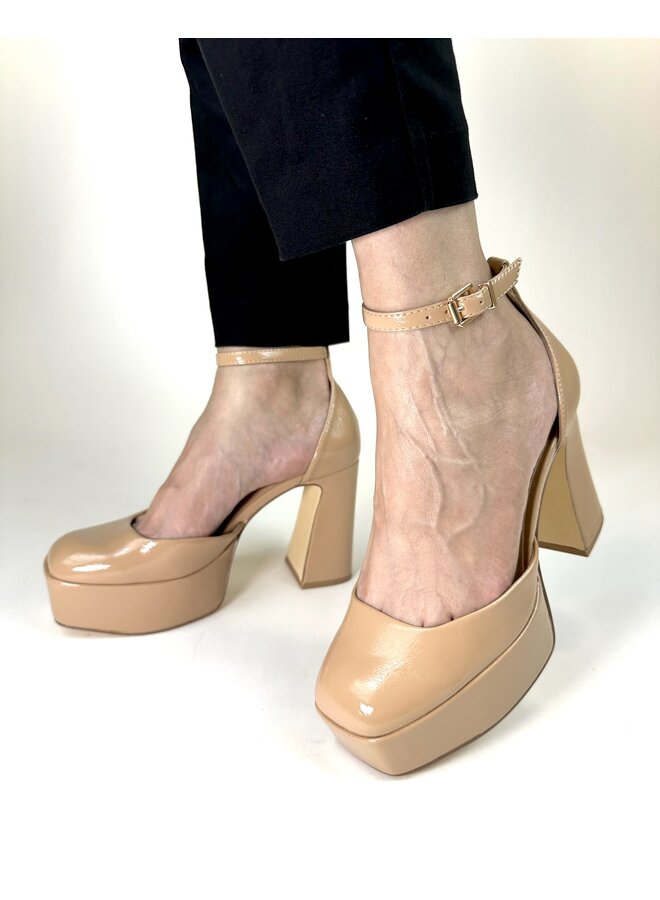 Perley Dressy Heel - Nude Patent