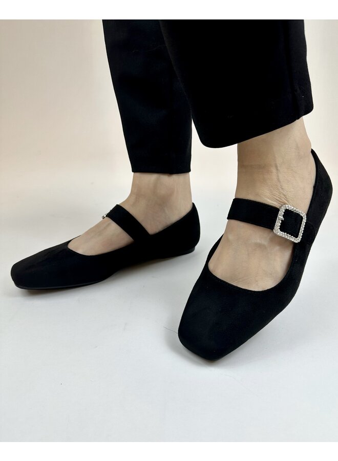 Tully Casual Flat - Black Suede