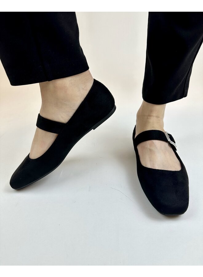 Tully Casual Flat - Black Suede