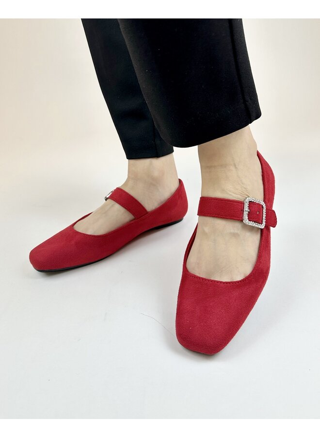 Tully Casual Flat - Deep Red