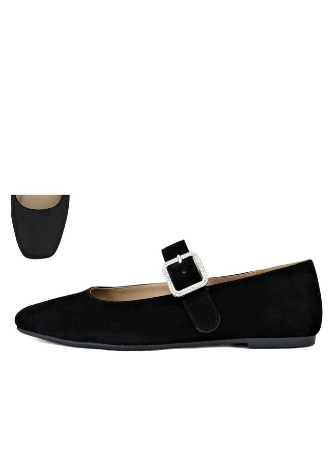 Tully Casual Flat - Black Suede