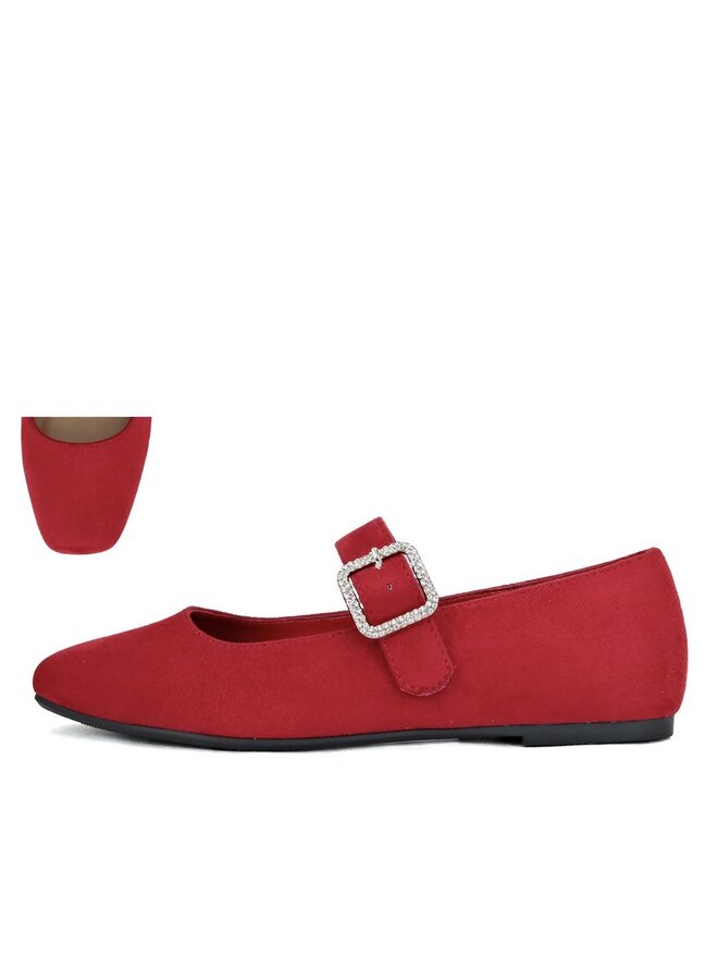 Tully Casual Flat - Deep Red