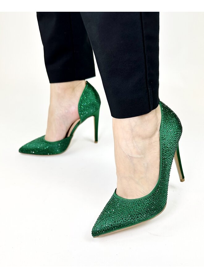 Cruise Dressy Heel - Green Satin