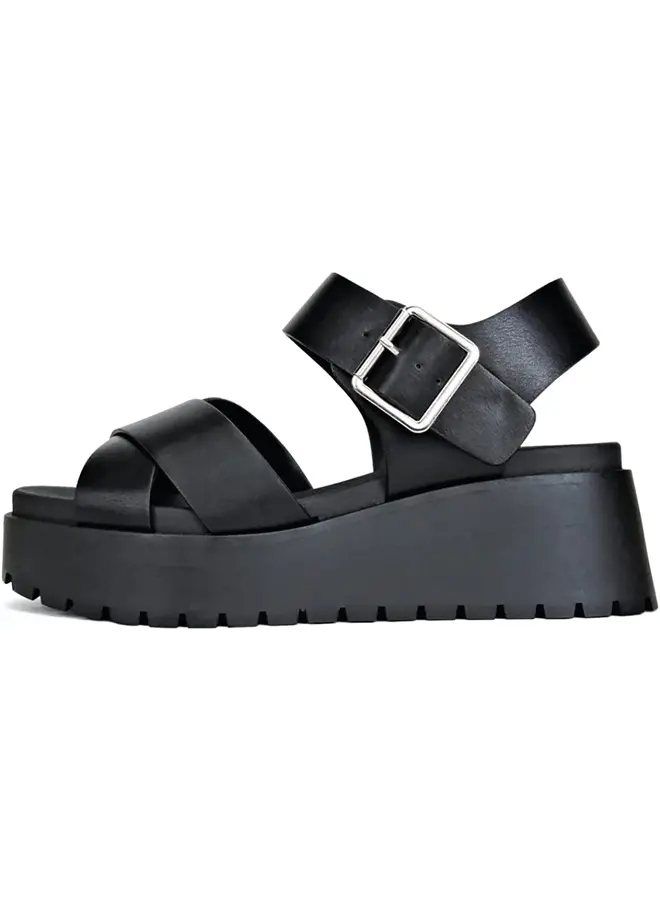 Alyssa Casual Sandals - Black Pu
