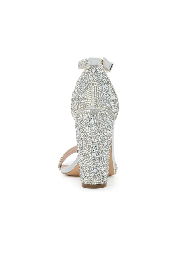 Celina-29A Dressy Heel - Silver - GLITTER FASHION