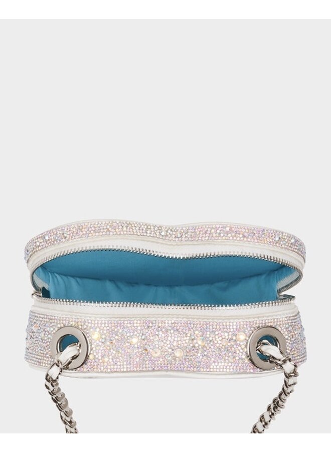 Pearl Heart Sparkler Crossbody - Silver